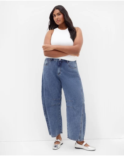 City Chic - Harley Fit Ella Barrel Leg Ankle Grazer Jean