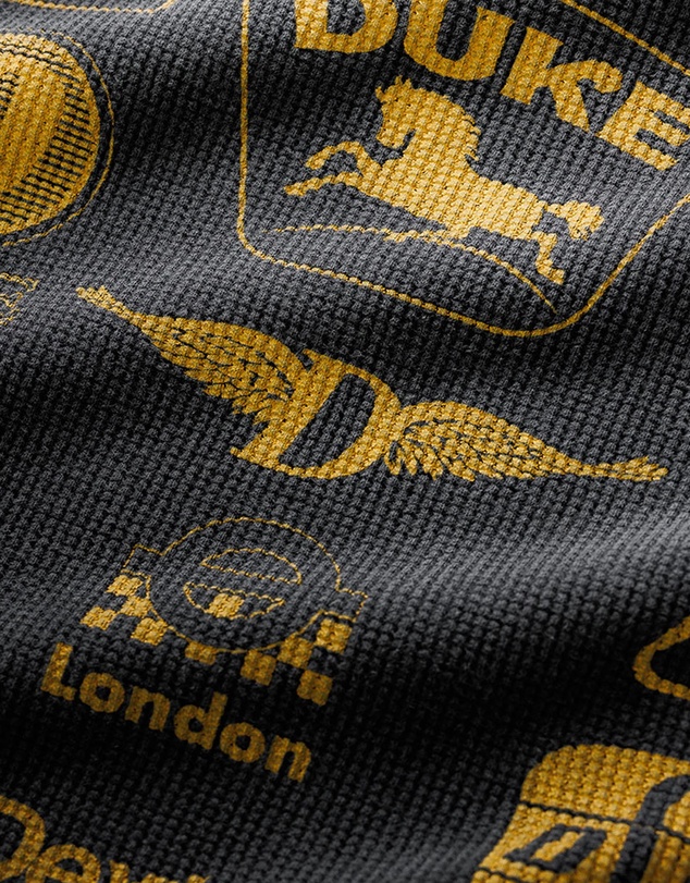 Duke + Dexter - DR Sponsors Washed Black Waffle Top