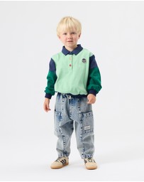 Goldie + Ace - Panelled Relaxed Rugby Sweat Top - Babies-Kids