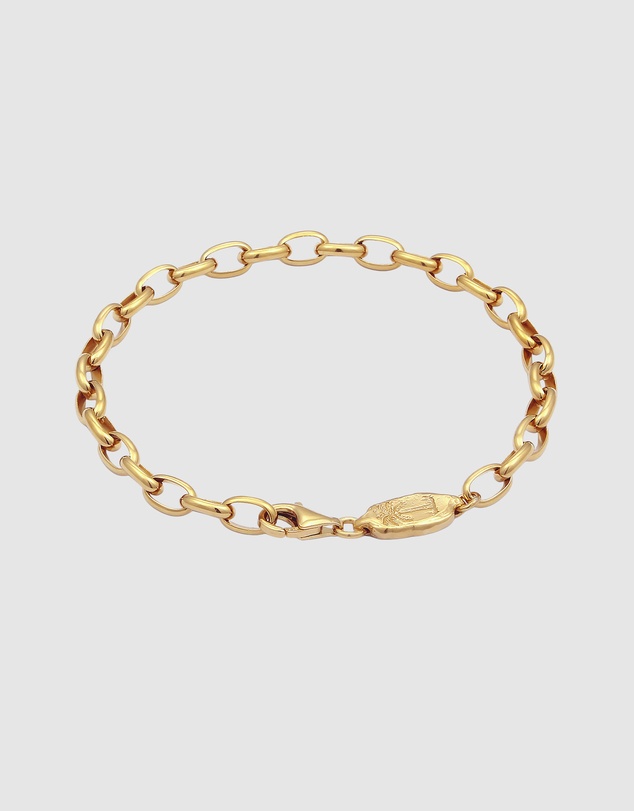 Haze & Glory - ICONIC EXCLUSIVE - Bracelet Men Link Chain 925 Sterling Silver Gold-Plated
