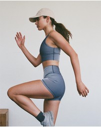 Zulu & Zephyr - Stripe Rib 4 Inch Bike Shorts