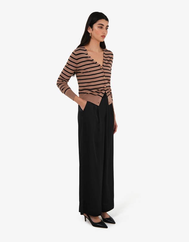 Forcast - Arabell V-Neck Striped Cardigan