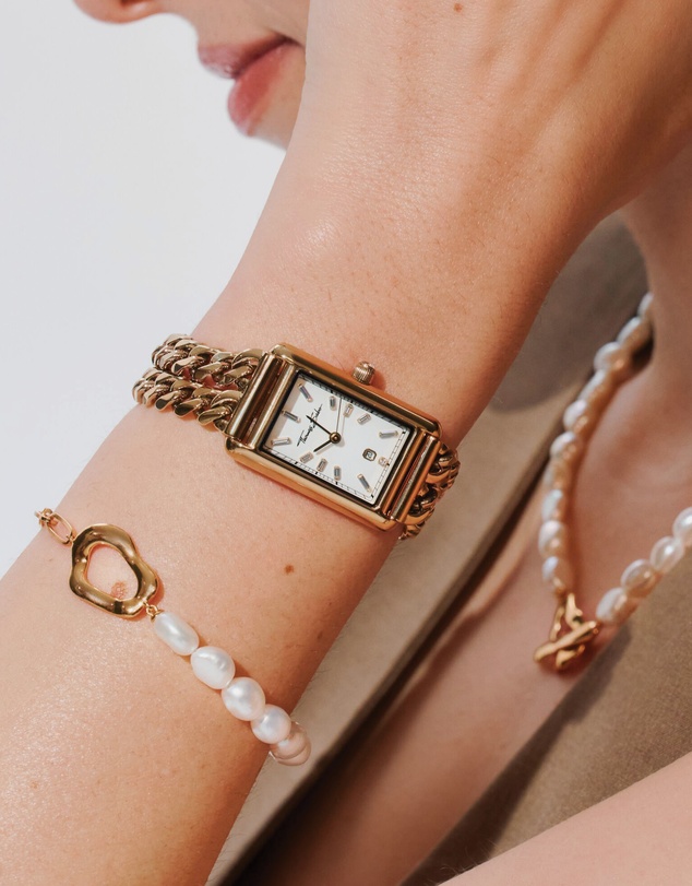 THOMAS SABO - THOMAS SABO Ladies Rectangular Watch in Gold