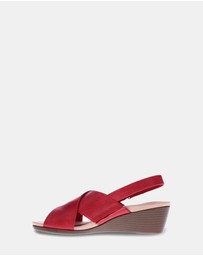 Vionic - McKenna Wedge Sandal - Red