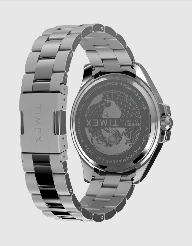 TIMEX - Harborside Coast Multifunction 43mm Stainless Steel Bracelet Watch