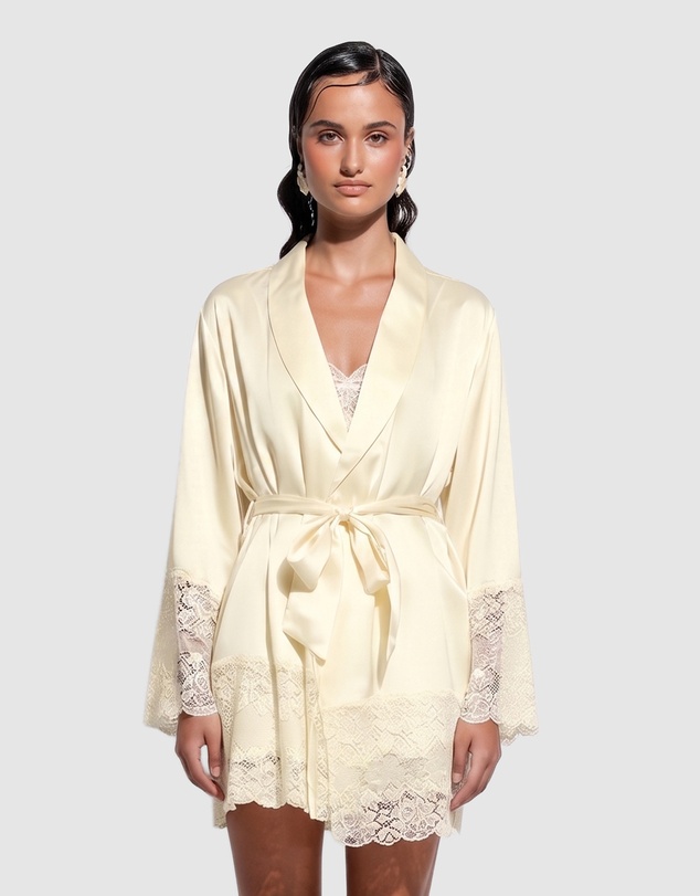 GINIA - Silk Lace Robe
