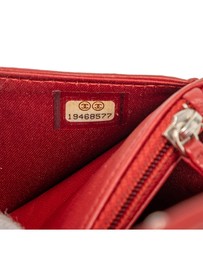 Pre-Loved by Azura Reborn - Pre-Loved CC Embossed Lambskin Camellia Wallet On Chain