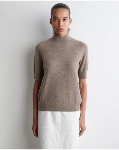 COS - Cashmere Mock-Neck T-Shirt
