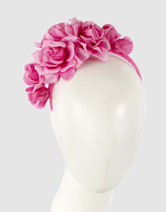 Max Alexander - Large Pink Flower Headband Fascinator