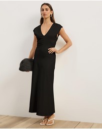 Atmos&Here - Freya V-Neck Ponte Midi Dress