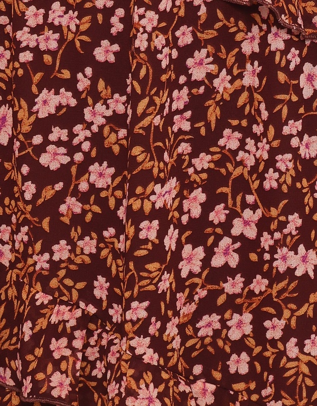 Petal & Pup - Lorrie Maxi Dress - Brown Ditsy Floral