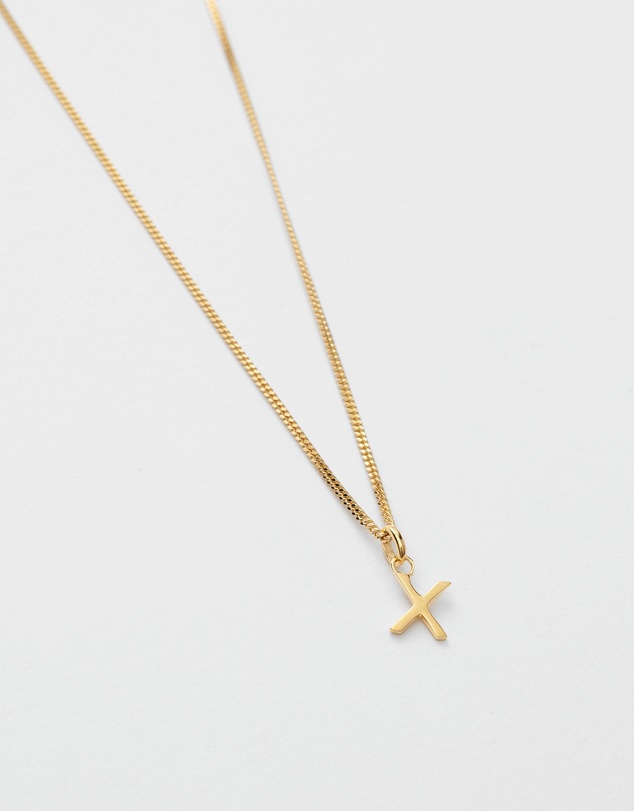 Kirstin Ash - X Outline Initial Necklace