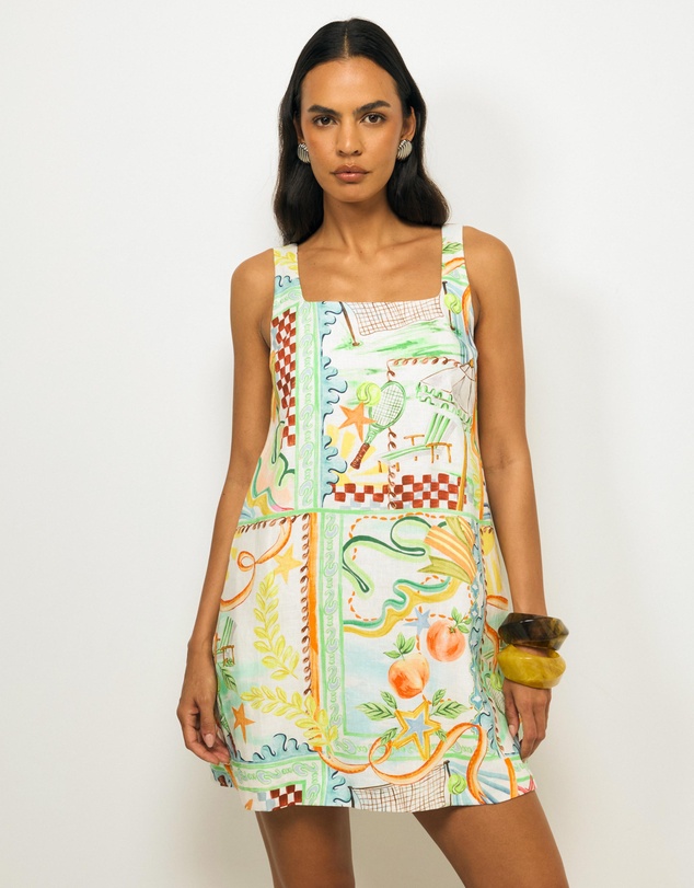 AERE - Lana Linen Mini Dress
