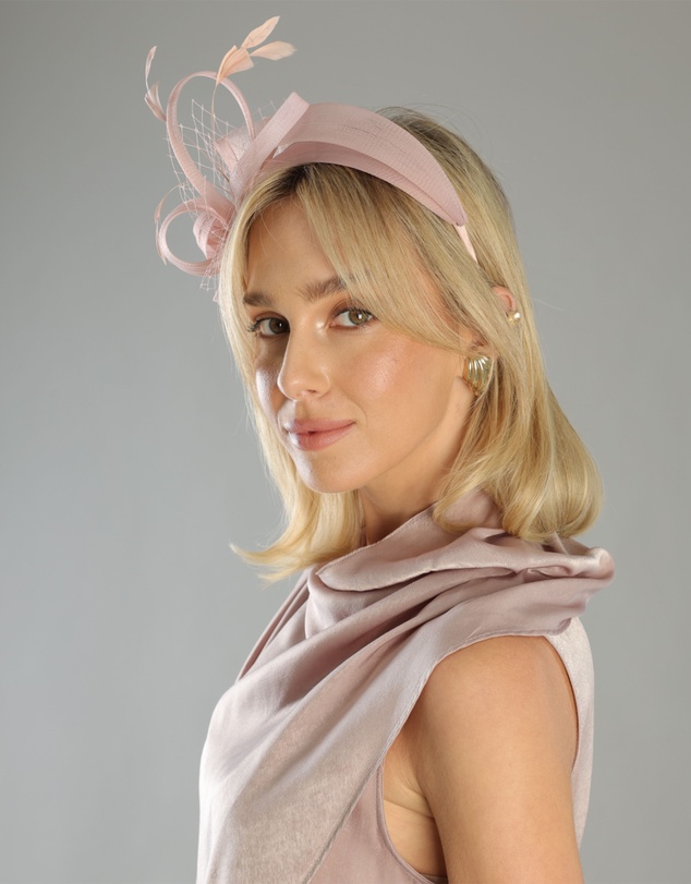 Morgan & Taylor - Kora Fascinator in Blush Pink