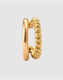 Elli Jewelry - Earrings Single Earcuff 925 Sterling Silver Gold-Plated