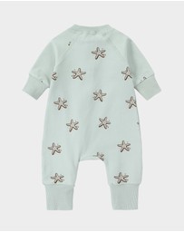 Susukoshi - Terry Relaxed Zip Suit. Starfish