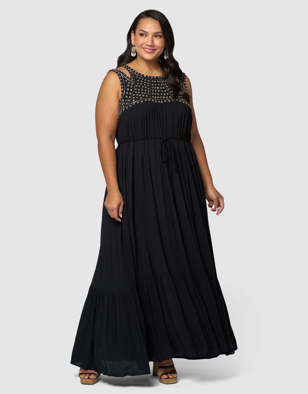 The Poetic Gypsy - Azura Embellished Maxi Dress
