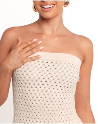 Petal & Pup - Fonte Strapless Knit Top - Cream