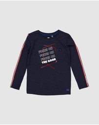 Quapi - Kas Long Sleeve Contrast Tape T-Shirt - Kids-Teens