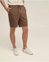 Oxford - Rufus Linen Pull On Shorts