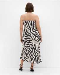 City Chic - Strapless Zebra Fever Top