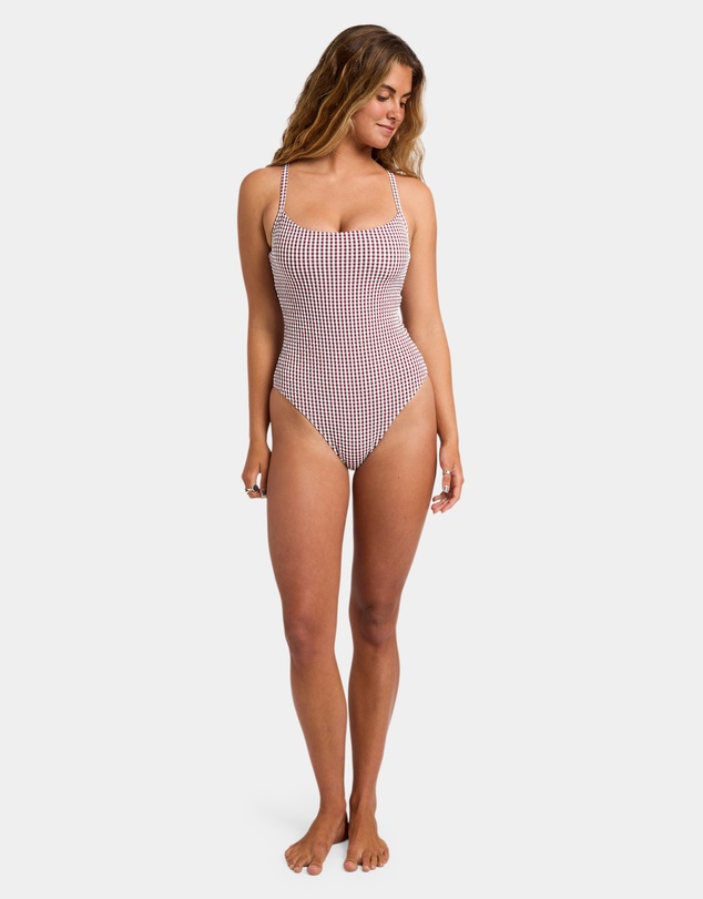 Billabong - Womens Mini Wave Check One Piece Swimsuit