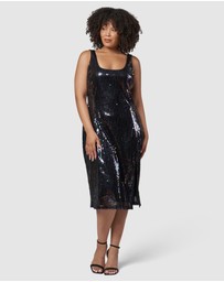 Pink Dusk by Curve Project - Desired Midi Sequin Dress