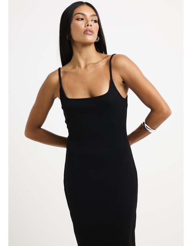 General Pants Co. Basics - Straight Neck Midi Dress