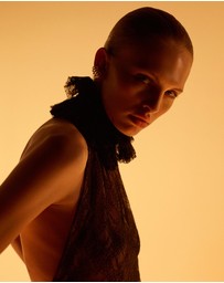 M.N.G - Lace Top With Ruff Collar
