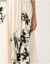 MOS The Label - Lis Embroidery Midi Dress