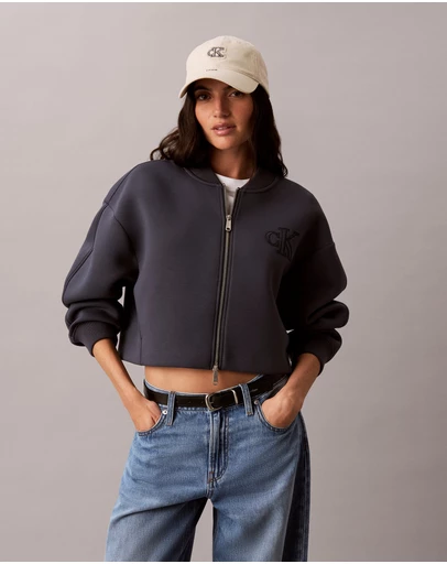 Calvin Klein Jeans - Smooth Cropped Relaxed Bomber Jacket