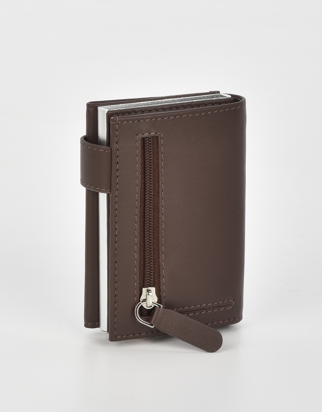 Cobb & Co - Healy Metal Chamber RFID Safe Leather Card Wallet