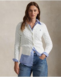 Polo Ralph Lauren - Cable-Knit Cotton Crewneck Cardigan