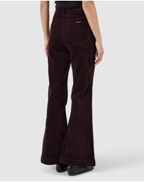 Rolla's - Eastcoast Flare Jean - Dark Cherry Cord