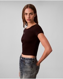 Calvin Klein Jeans - Woven Monogram Logo Slim T-Shirt