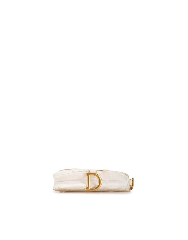 Pre-Loved by Azura Reborn - Pre-Loved dior Elegant Textile Saddle Bag with Top Handle for Stylish Everyday Use