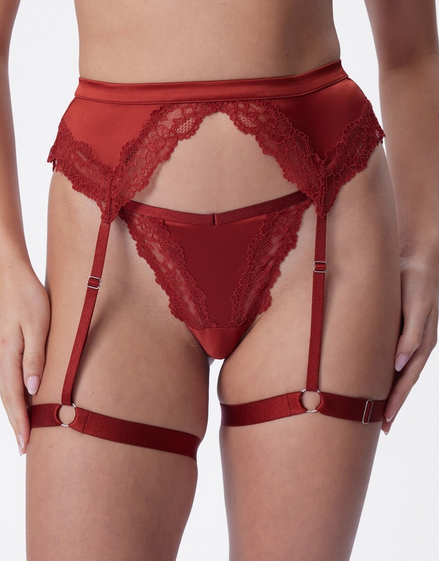 Bras N Things - Night Games Sweetest Touch Suspender - Dark Brown