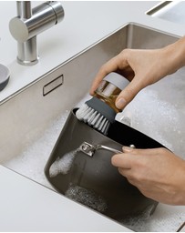 Joseph Joseph - Palm Scrub Soap Dispensing Washing-Up Brush with Storage Stand (Grey)