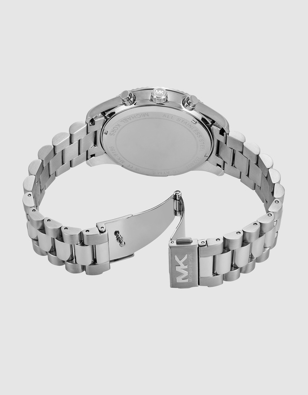 Michael Kors - Lexington Silver Tone Chronograph Watch