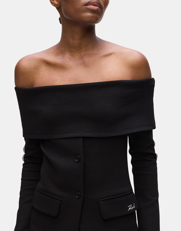 Karl Lagerfeld - Off-Shoulder Sweatshirt