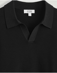 COS - Textured Knitted Polo Jumper