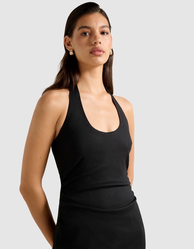Forever New - Esmee U-Neck Stretch Linen Midi Dress