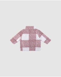 Kynd Baby - Sherpa Check Jacket in Dusty Lilac