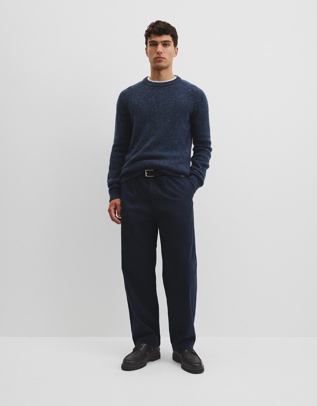 Country Road - Merino Nep Wool Blend Crew Neck Knit
