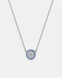 Mestige - Aura Evil Eye Necklace - Silver Plated