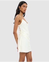 With Harper Lu - Georgette Draped Mini Dress