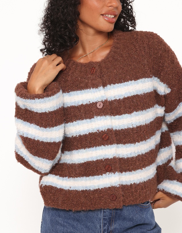 Petal & Pup - Albertine Cardigan - Brown Stripe