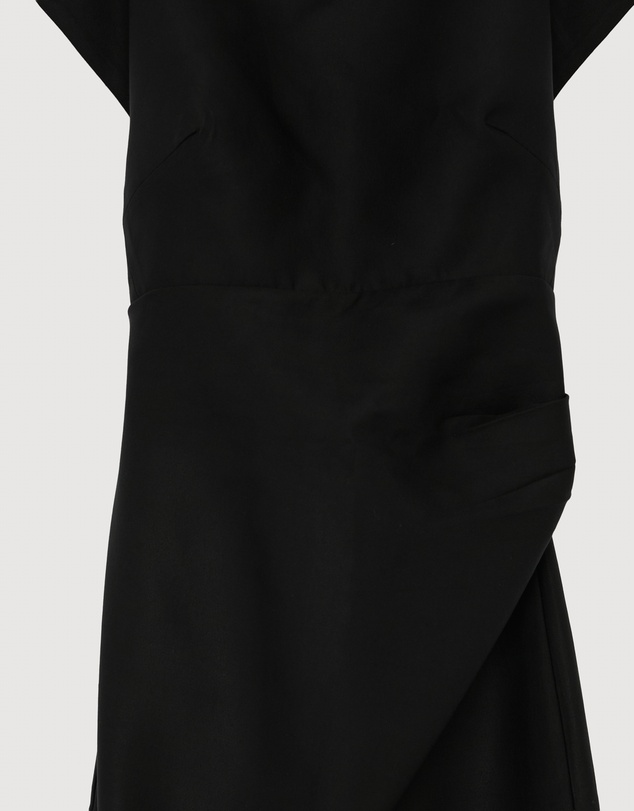 Revibe - Repaired Shona Joy Otis Draped High Neck Midi Dress - AU 12