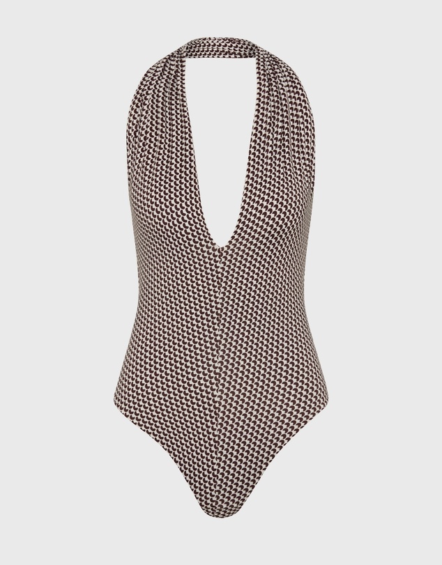 BONDI BORN - Blair One Piece - Mocha Dot (Embodee™)