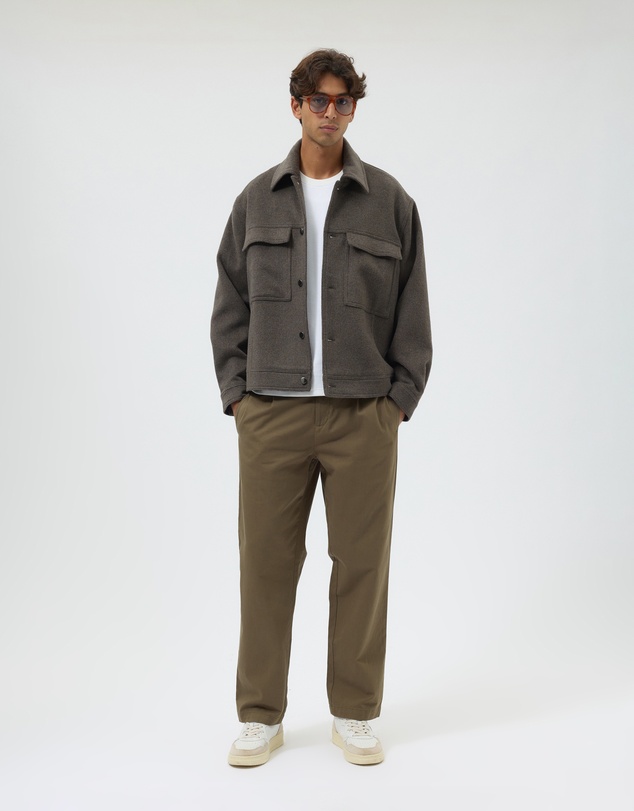 AERE - Pleated Slim Cotton Chinos